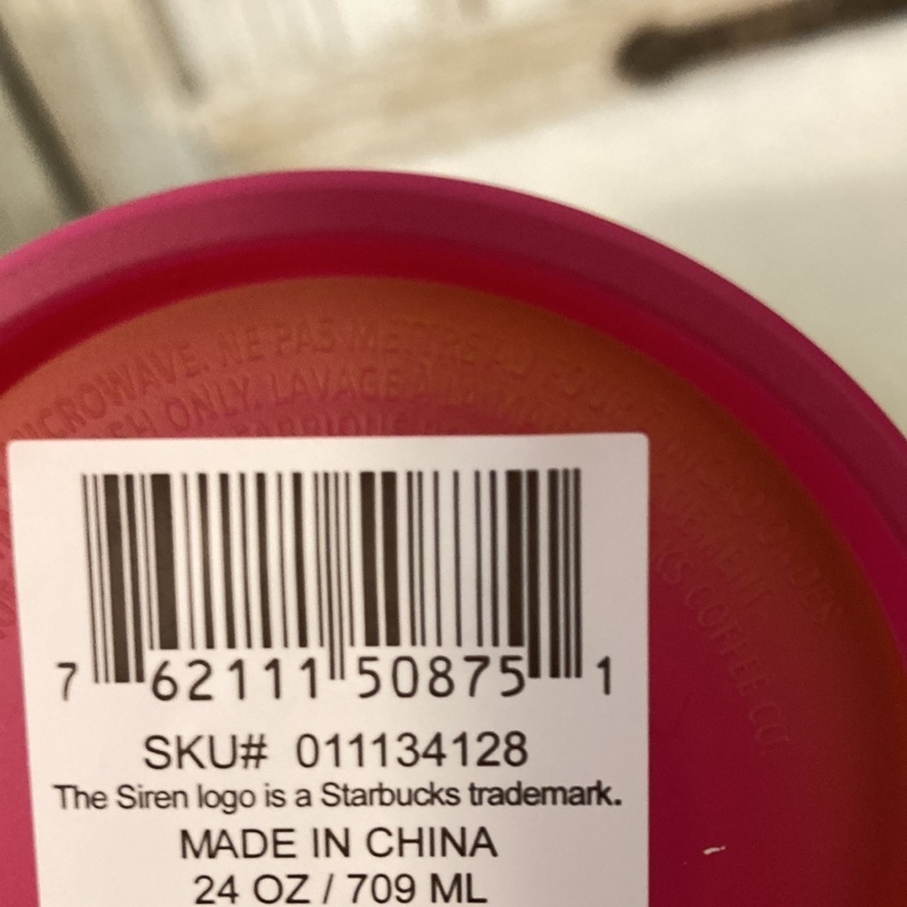 Starbucks Yellow Pink Ombré Grid Tumbler - Picture 4 of 4